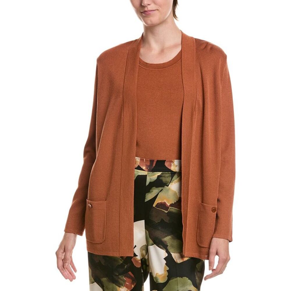 Anne Klein Womens  Malibu Cardigan, Grey